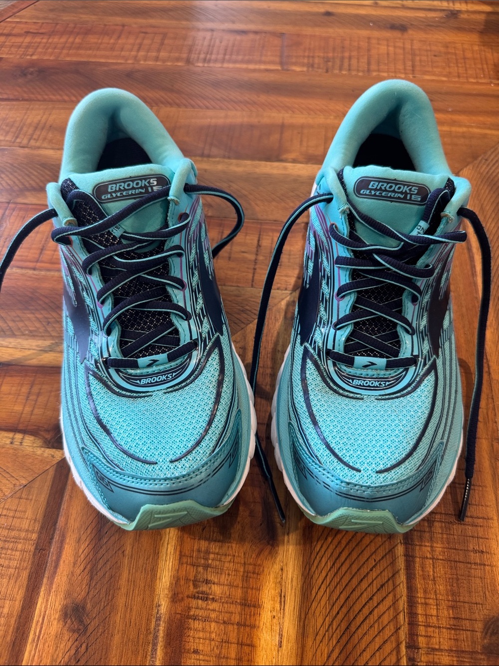 Brooks Glycerin Teal and Navy Women's Running Shoes